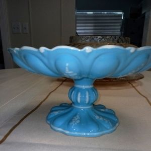 Italian pottery blue fruit holder.